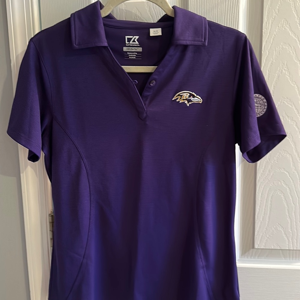 Women’s Baltimore Ravens golf shirt with LPGA International Crown emblem